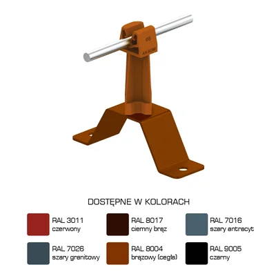 Lakovaná šroubovací rukojeť, výška 7cm, hnědá západka