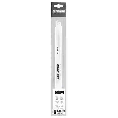 Lame per sega a sciabola 300 x 19 x 0,9 mm, 14 TPI, set da 2