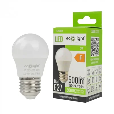 ЛАМПА ДЛЯ ГОЛЬФУ E27 5W 3000K 450lm