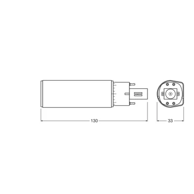 Lampa DULUX LED D/E13HF V 6W 840 G24Q-1 LEDV LEDVANCE