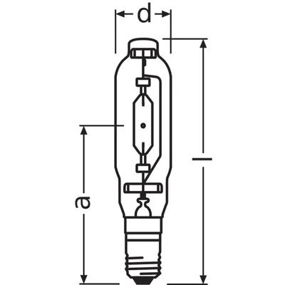 Лампа газорозрядна HQI T D 1000W E40