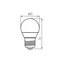 Лампа IQ-LED 5.5W 2700K E27 G45 біла