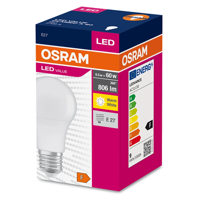 Лампа LEDVANCE LED VALUE CLASSIC A60 лампа 8.5W (60W) 806lm E27 2700K