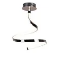 LAMPA PLAFON/CEILING LAMP LED 12W 800LM, 2900-3100 K CHROME METAL CONOPY/ACRYLIC SHADE IN SPIRAL SHAPE