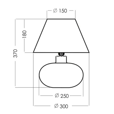 Lampa stołowa przydymiona