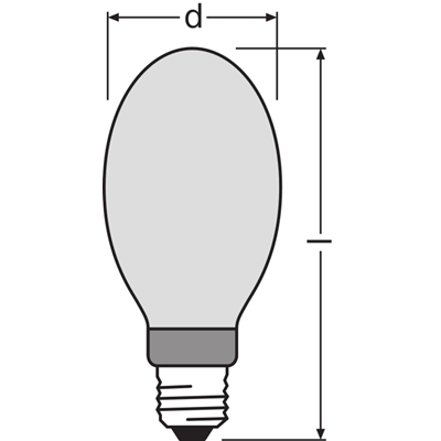 Lampa wyładowcza HQI E D powlekana 250W E40