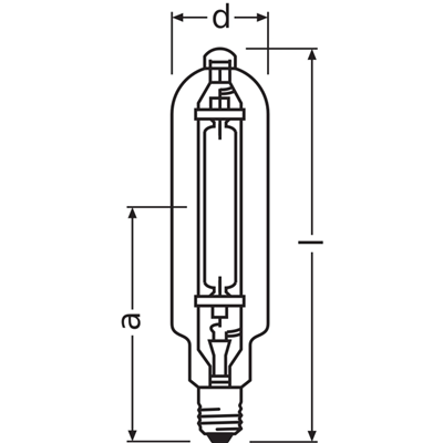 Lampa wyładowcza HQI T 2000/D 2000 W E40