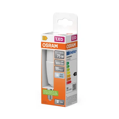 Lampada a LED PCR Classic Stick 9.5W 840 Satinata E14