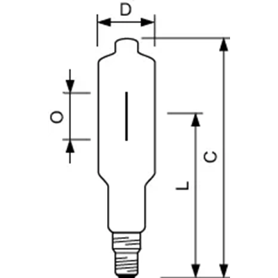 Lampada a scarica ad alogenuri metallici 2000W, 210000lm, E40