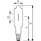 Lampada a scarica ad alogenuri metallici 2000W, 210000lm, E40