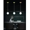Lampada a sospensione BAO I G9 IP44, oro con paralume bianco