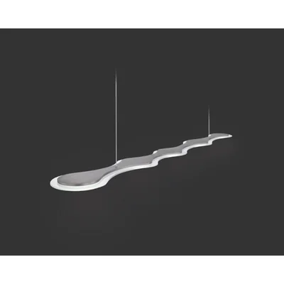 Lampada a sospensione da esposizione in grigio organico