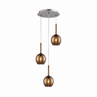 Lampada a sospensione Monic E14 IP20 in rame