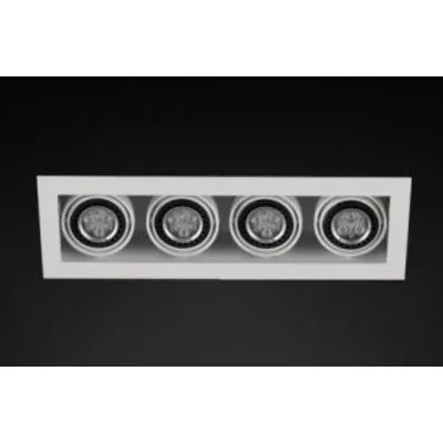 Lampada da incasso Squares 50x4, bianco opaco