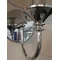 Lampada da parete ABU DHABI E14 IP20 argento con paralume bianco