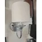 Lampada da parete ABU DHABI E14 IP20 argento con paralume bianco