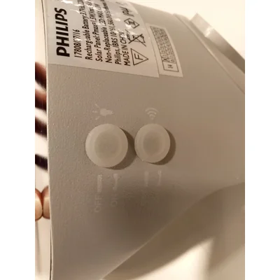Lampada da parete con display Dusk Solar, grigia