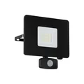 Lampada da parete FAEDO 3 LED 30W con sensore di movimento, nera