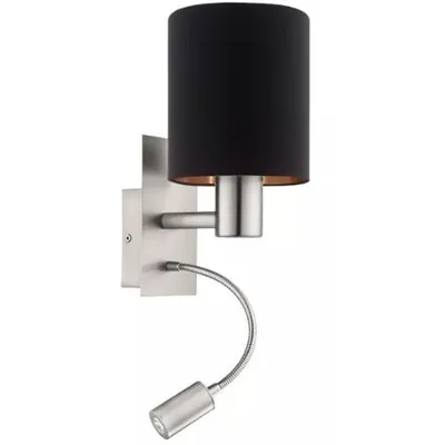 Lampada da parete Pasteri, nichel satinato