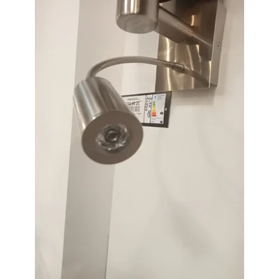 Lampada da parete Pasteri, nichel satinato