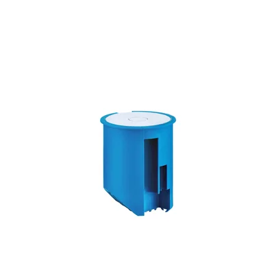 Lampada da parete scatola da incasso con coperchio Z32 fi32mm blu