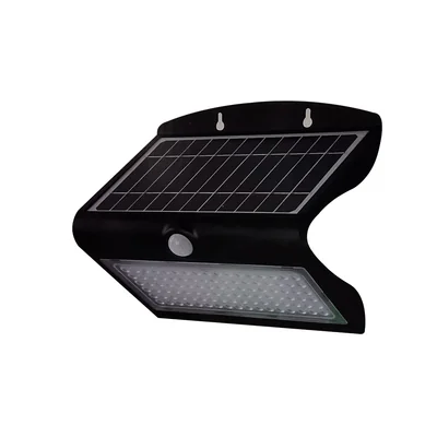 Lampada da parete solare da 7W / Triangolare / Colore: 4000K / Alloggiamento: Nero + Nero
