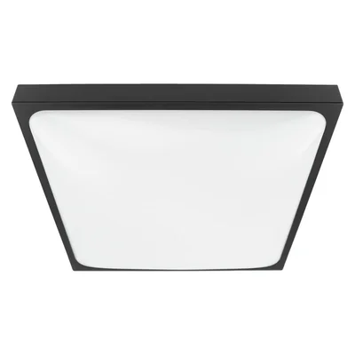 LAMPADA DA SOFFITTO 2xE27 N/T QUADRATA NERA
