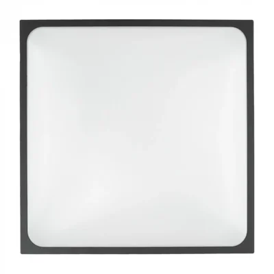 LAMPADA DA SOFFITTO 2xE27 N/T QUADRATA NERA