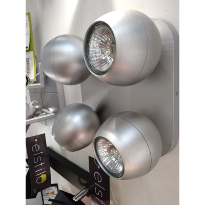 Lampada da soffitto con display Planet in alluminio