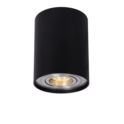 Lampada da soffitto Spot rotonda tubo 12,5 cm GU10 IP20 nera