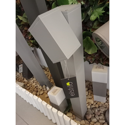 Lampada da terra cubica PATH LIGHT L-TYPE grigio argento GU10 max. 35 W