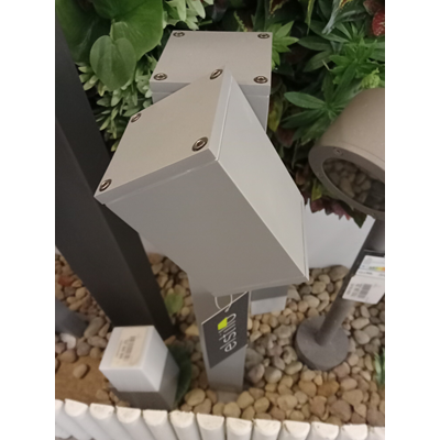 Lampada da terra cubica PATH LIGHT L-TYPE grigio argento GU10 max. 35 W