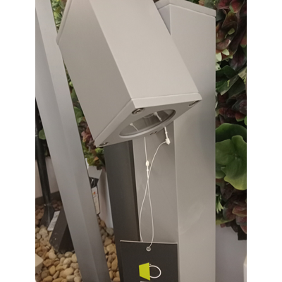 Lampada da terra cubica PATH LIGHT L-TYPE grigio argento GU10 max. 35 W