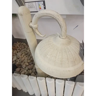 Lampada da terra per esterno Verdon 50 cm bianco anticato