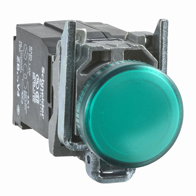 Lampada di segnalazione a LED verde 440-460V in metallo