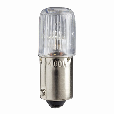 Lampada di segnalazione al neon trasparente - BA9s, 230V, 2,6 W