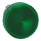 Lampada di segnalazione in metallo ondulato a LED verde