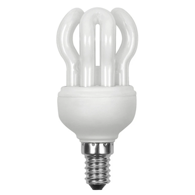 Lampada fluorescente compatta integrata 9W E14 230V 430lm WW