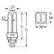 Lampada fluorescente compatta non integrata RX-D 26W G24q 230V 1800lm NW