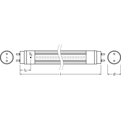 Lampada fluorescente LED G13 20W 2300lm 6500K