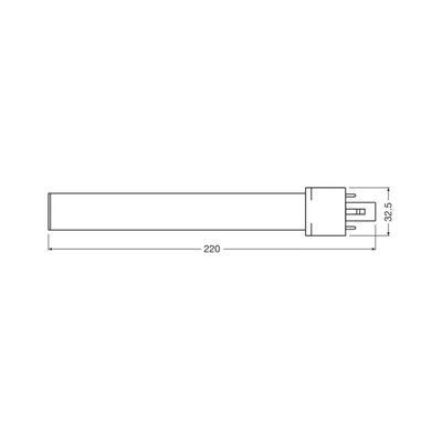 Lampada LED DULUX S FR 11 CCG, alimentazione CA 6W 830 G23
