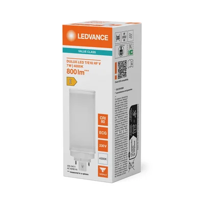 Lampada LED DULUX T/E18 HF V 7W 840 GX24Q-2 LEDV LEDVANCE