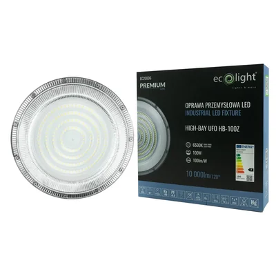 Lampada LED High Bay PREMIUM 100W 6500K 10000lm IP65