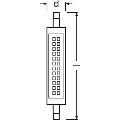 Lampada LED LINE 118 CL 100 non dimmerabile 11W 827 R7S