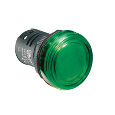 Lampada LED monopezzo, verde, 24VAC/DC