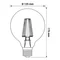 Lampada LED ORO AMBER E27 G125 6W WW