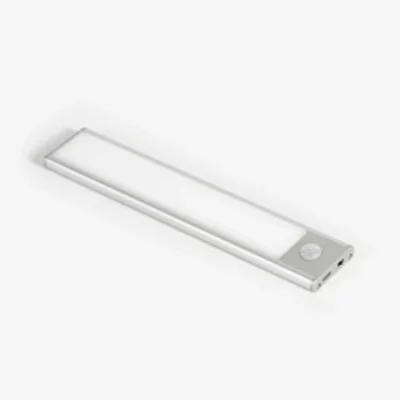 Lampada LED per mobili 20 cm / Argento / 4000K / sensore di luce + PIR / ricarica 750mA