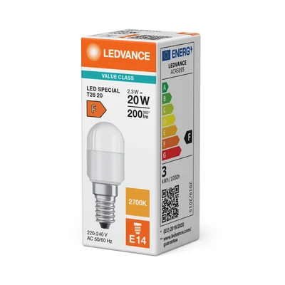Lampada LED PERFORMANCE CLASS SPECIAL T26 FR 20 non dimmerabile 2.3W/827 E14 LEDVANCE