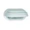 Lampada ovale 60W E27, paralume bianco trasparente con otturatore