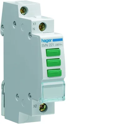 Lampada tripla segnalazione, verde, 230V AC